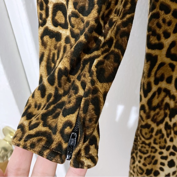 Ronny Kobo Adina Leopard Long Sleeve Mini Dress Size M - Picture 7 of 14